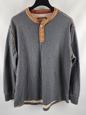 Carbon 2 Cobalt Shirt Mens XLT Gray Kinetic Henley 144018